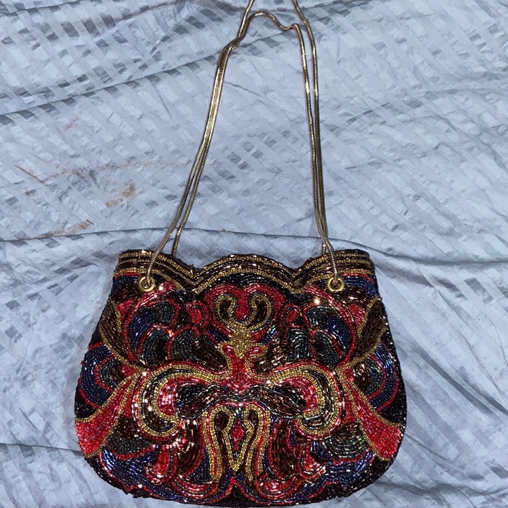 Vintage EUC Jerome’s Beaded Clutch evening bag